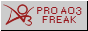 an 88x31 button with a red ao3 logo to the left and red text that says pro-ao3 freak.