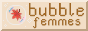 an 88x31 button with my site name on it over an orange background with a bubble holding a red leaf