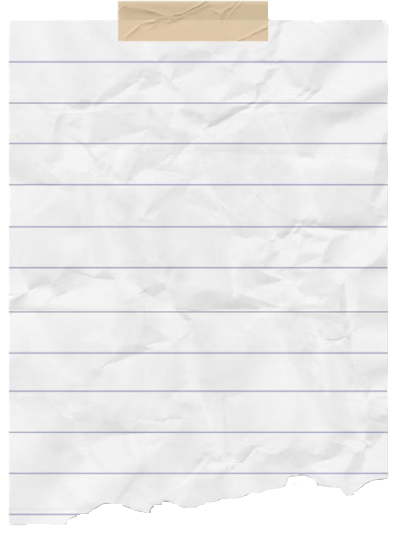 a lined paper help hup by two pieces of tape