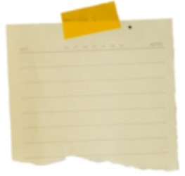 a yellow sticky note held up by yellow tape.