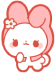 a chibi-style rendering of sanrio charecter my melody